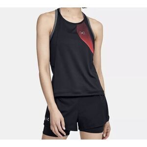 NEW-WOMEN'S UNDER ARMOUR QUALIFER ISO-CHILL TANK, Black, M, #1353466